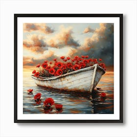 Poppies In The Boat 1 Poster