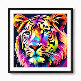 Colorful Tiger 2 Art Print