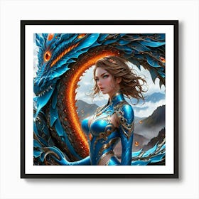 Blue Dragon jgt Art Print