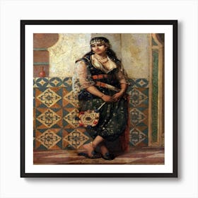 Mediterranean Woman Art Print