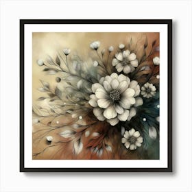 Abstract Flower Painting 8 Art Print