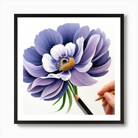 Flower Tutorial Art Print