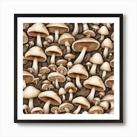 Mushroom Background 1 Art Print