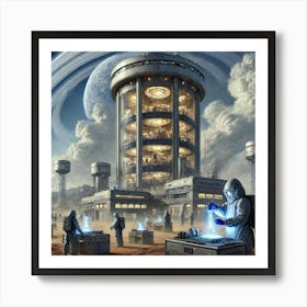 Venusian Enclave Research Towers Purpose Converted Art Print