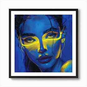 Neon Girl Art Print