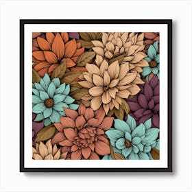 Dahlias 1 Art Print