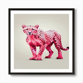 Default Minimalist The Whole Body Of A Pink Cheetah On The Pro 3 Art Print