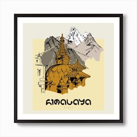 Locations Himalaya Square Art Print