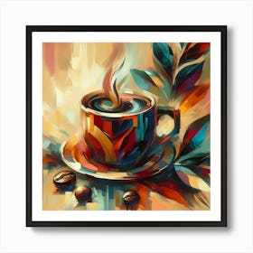 Coffee Painting 9 Affiche