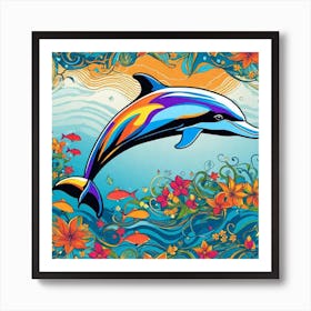 Dolphin Painting 8 Art Print