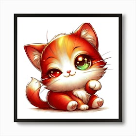 Creative Feline Cat Artwork 44 Art Print