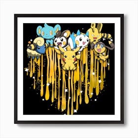 Electric Love - Pokemon Electric Art Print