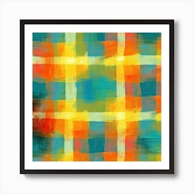 Plaid Fabric Art Print