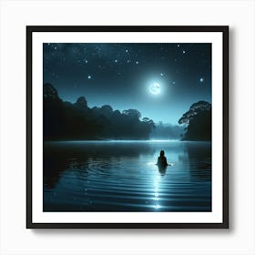 Meditating In The Water Art Print