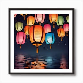 JAPANESE LANTERNS Art Print