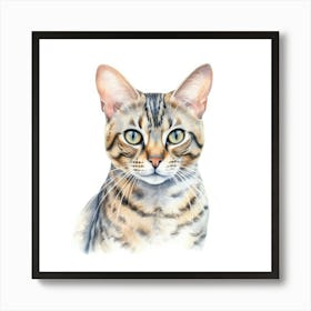 Cashmere Bengal Cat Portrait 2 Art Print