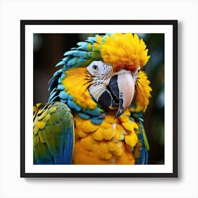 Portrait of a colorful macaw parrot in close up. 1 Art Print