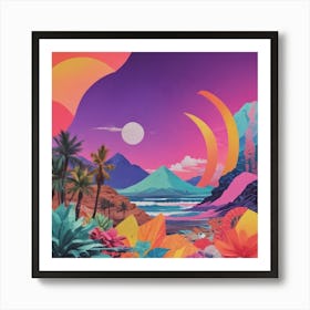 Tropical Landscape Art Print