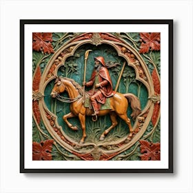 Knight On Horseback 2 Art Print