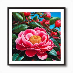 Camellia Charm: Nature's Masterpiece Art Print