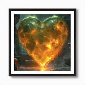 Heart Of Fire 1 Art Print
