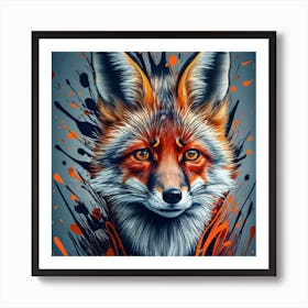 Fox Painting Art Print