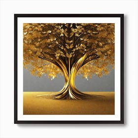 Golden Tree 1 Art Print