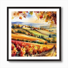 Autumn Vineyards 4 Art Print