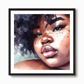 Watercolor of a Woman Art Print