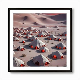 Tents In The Desert Art Print