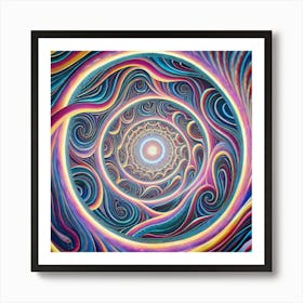 Interstellar laser light line pattern abstract art 5 Art Print