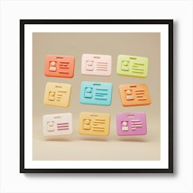 Id Badges Art Print