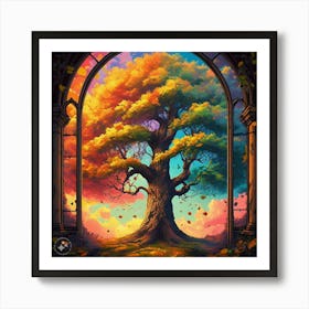 Beautiful window scene Art Print