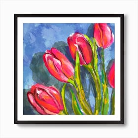 Tulips Square Art Print