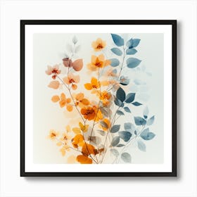 Abstract Flowers 2 Art Print