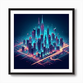 Futuristic City 18 Art Print