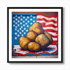 Patriotic Potato 5 Art Print