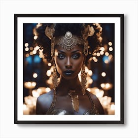 Black Goddess Calypso (10) Art Print