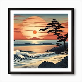 Asian Sunset Art Print