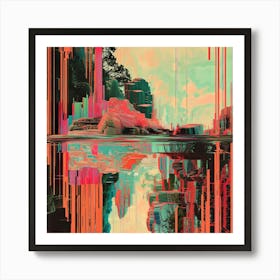 Backgrounds Multi Colored Abstract Art Print