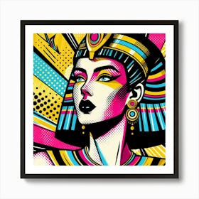 Pop Egyptian Nada Glitter Art Print