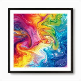 Rainbow Vortex (8) Art Print