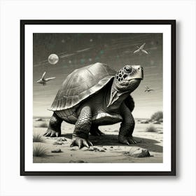 Turtle In The Desert Poster