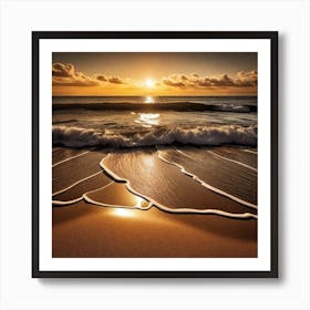 Sunset On The Beach 803 Art Print