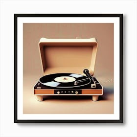 Retro Turntable - Record Player 2 Art Print