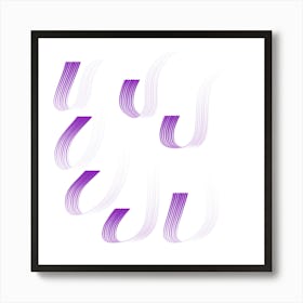 Purple Letters Art Print