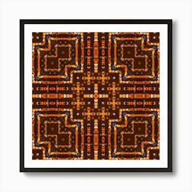 Modern Abstraction Decor Of Orange Lines Art Print