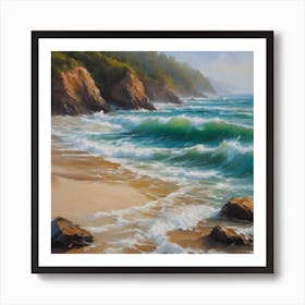 Ocean Crashing Waves Art Print