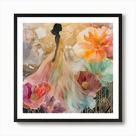 Lady In A Dress 1 Art Print