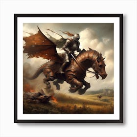 Dragon horse Art Print